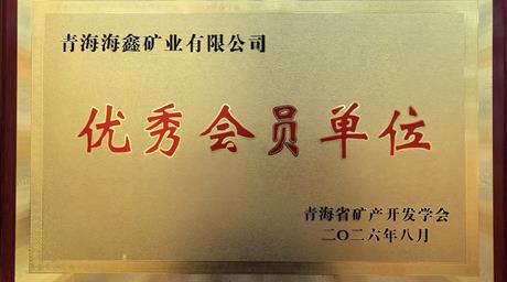 海鑫矿业获评青海省矿产开发学会 “优秀会员单位”